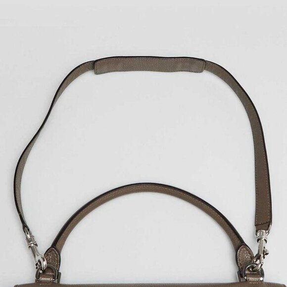 Celine Grey Pebbled Leather and Suede Medium Trapeze Bag - Picture 6 of 10
